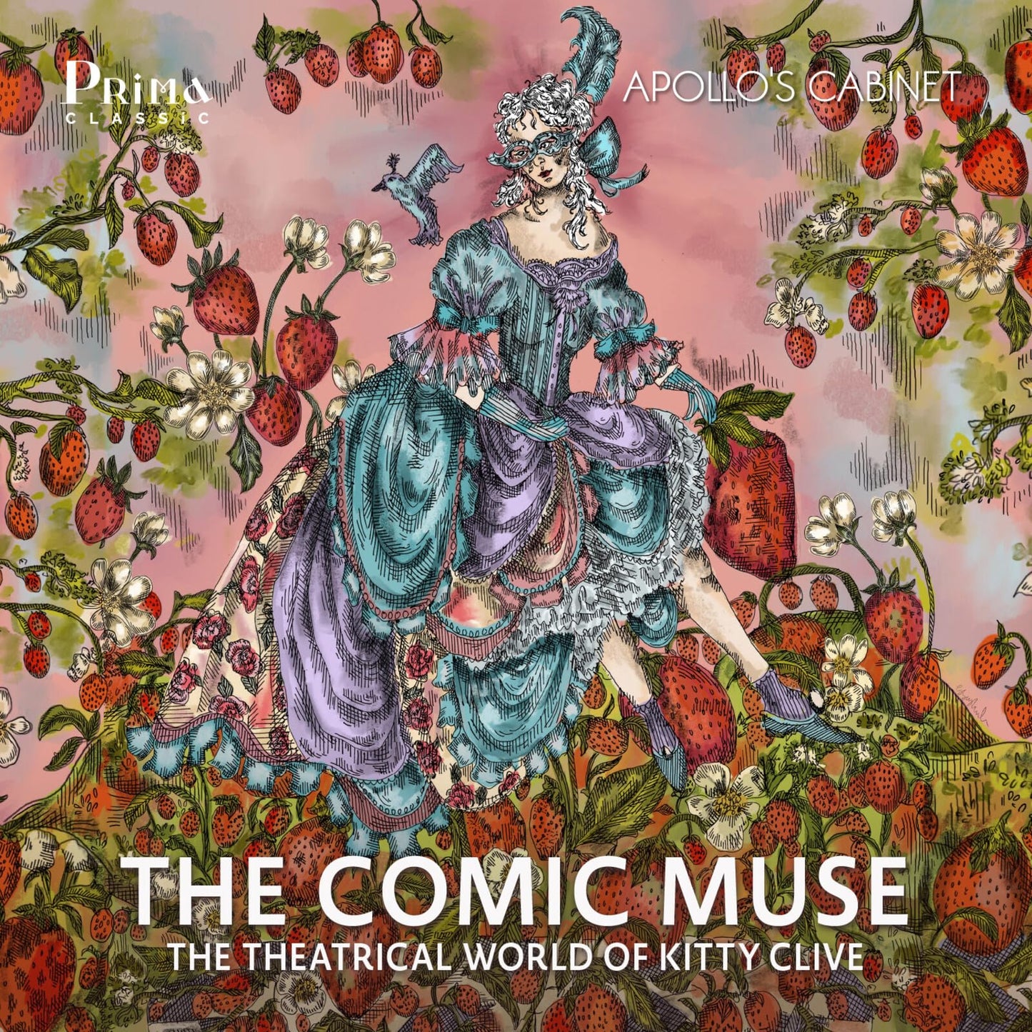 CD cover depicting an 18th-century woman surrounded by strawberries and foliage.