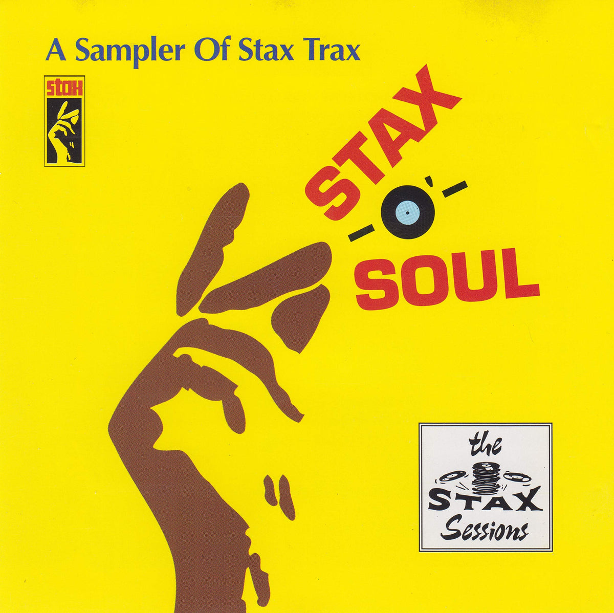 Yellow album cover with a raised hand and red “Stax-O’-Soul” text.