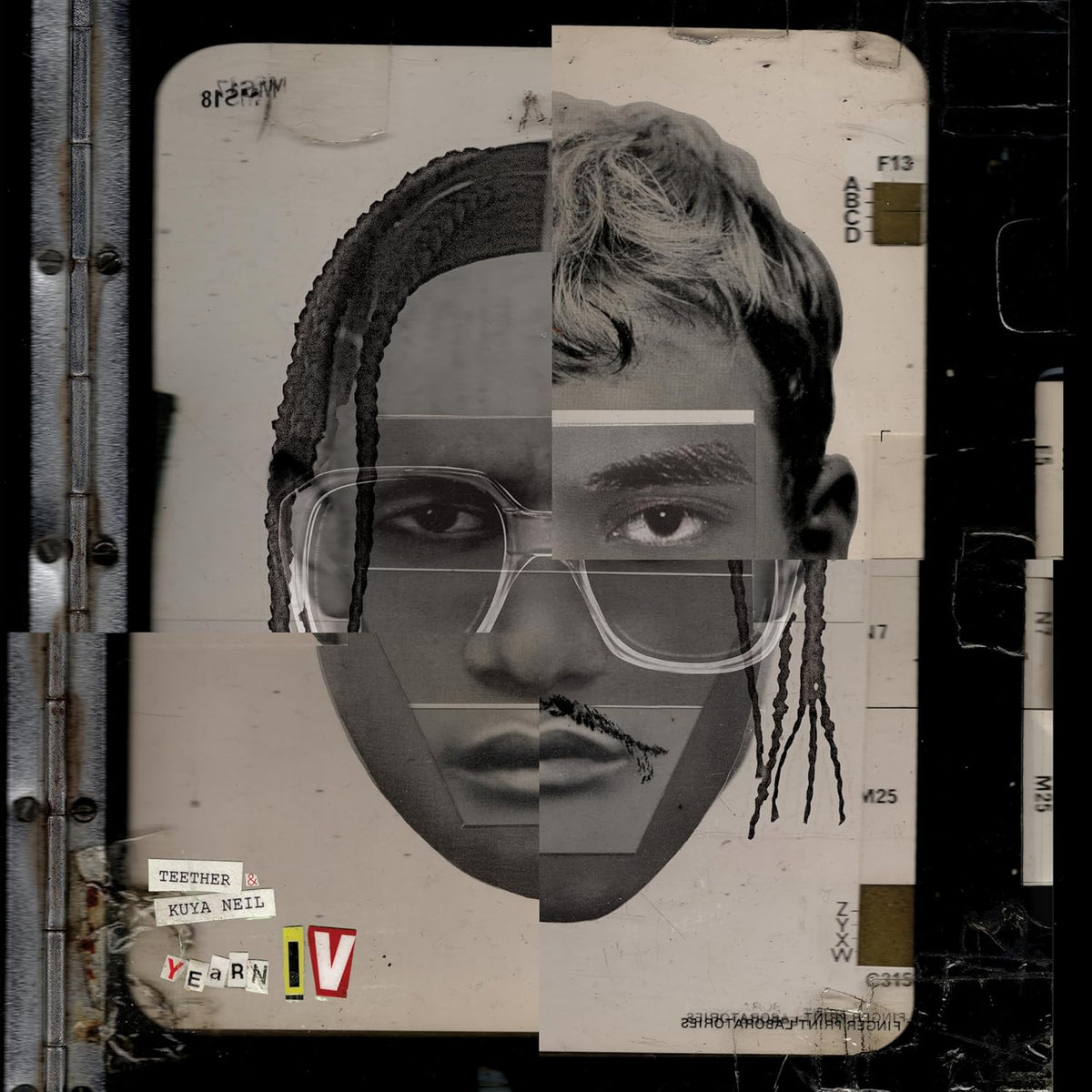 Vinyl album cover featuring a fragmented portrait of a person with braids.