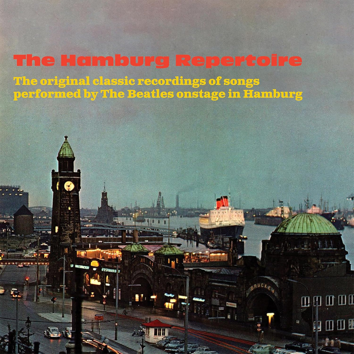 CD cover: Hamburg cityscape with clock tower and ships, text overlay.