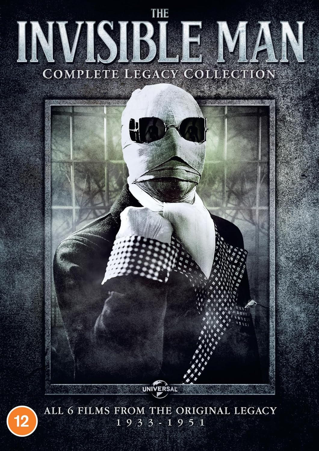 DVD cover for "The Invisible Man: Complete Legacy Collection" featuring a bandaged figure.
