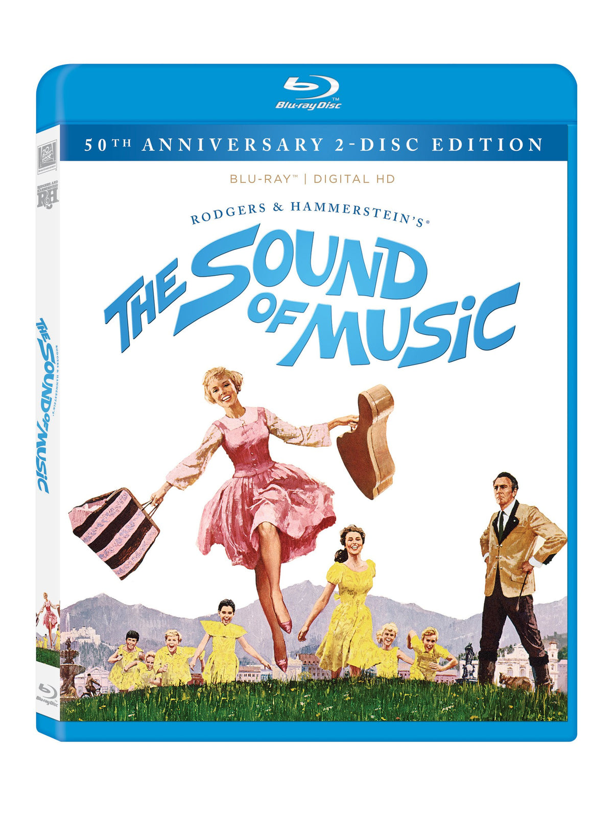 “The Sound of Music” 50th Anniversary Blu-ray cover with film still.
