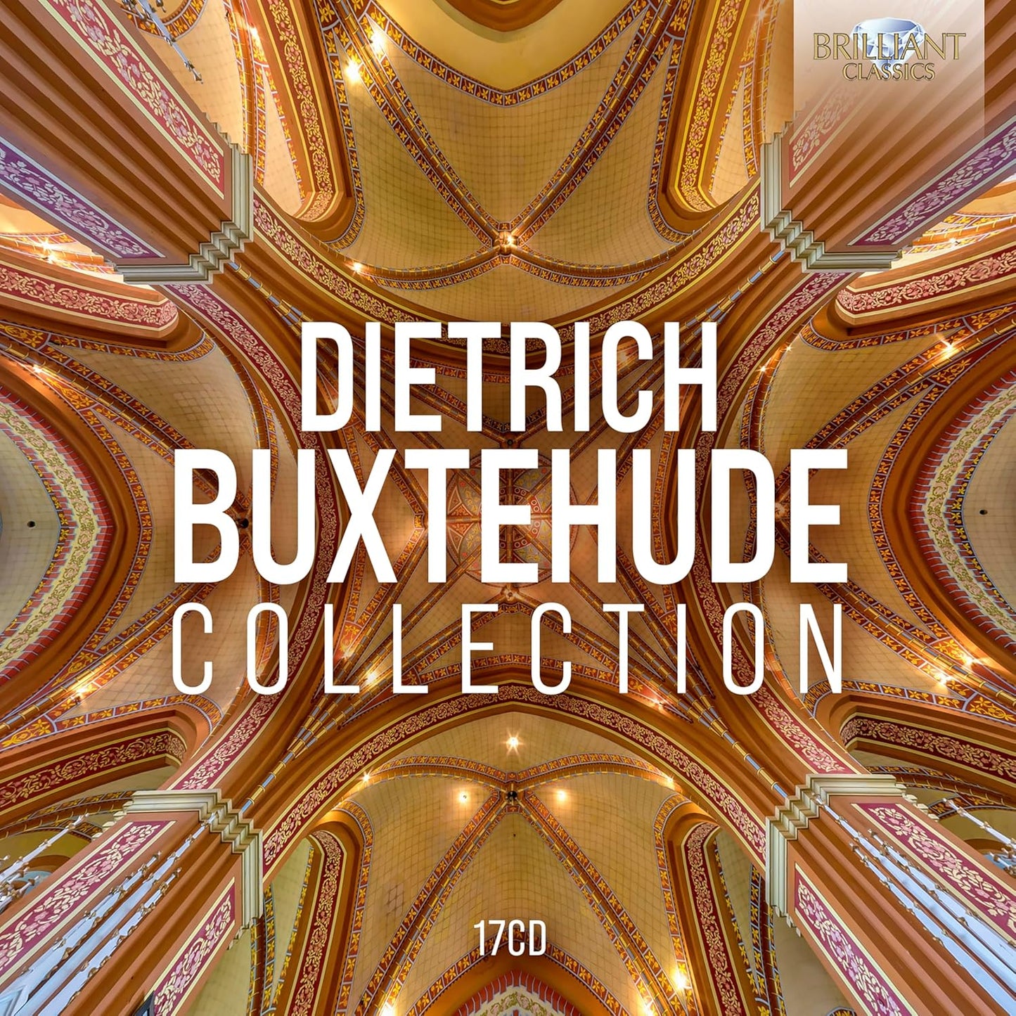 CD cover for Dietrich Buxtehude’s collection, featuring ornate ceiling imagery.