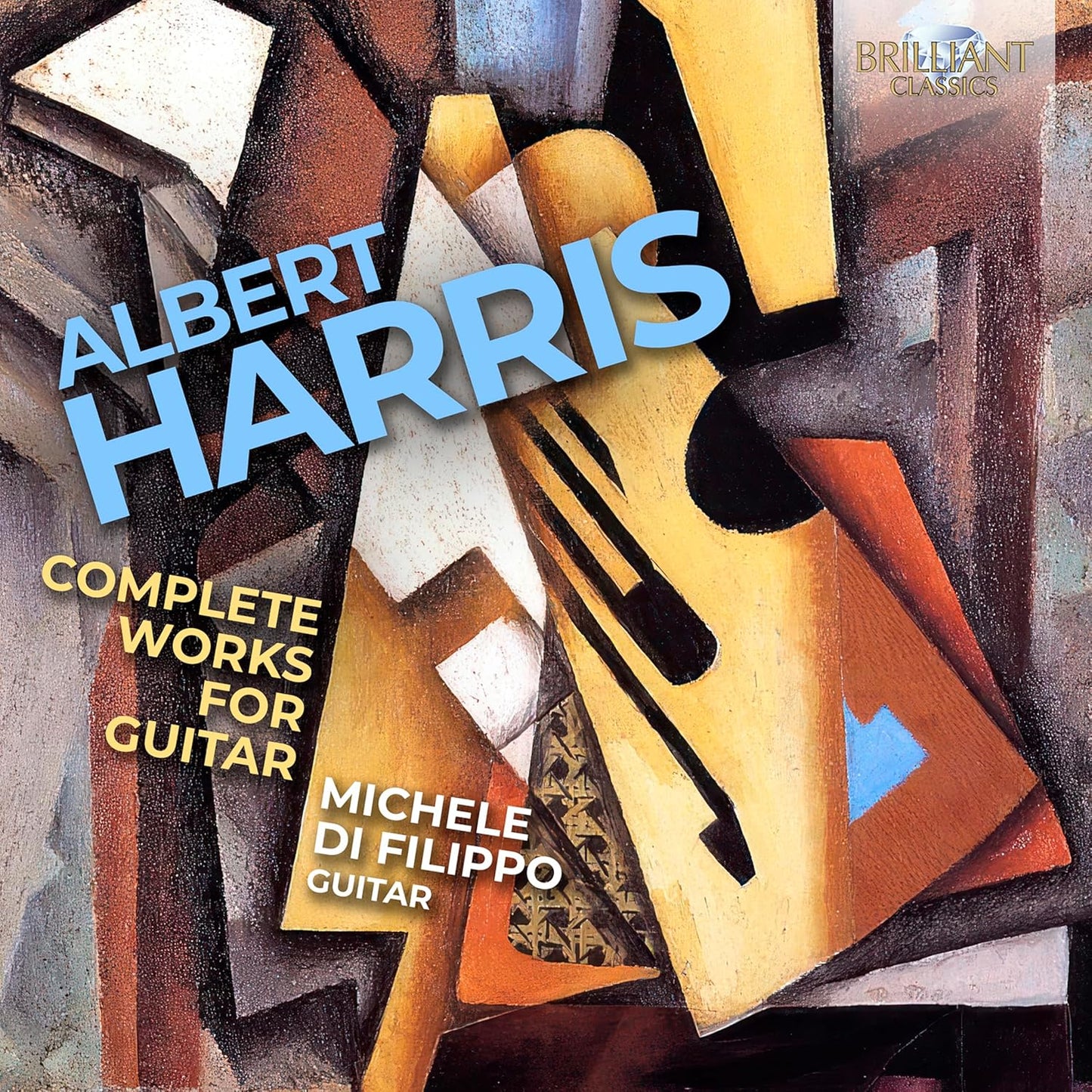 CD cover for Albert Harris’ guitar works, featuring abstract shapes.