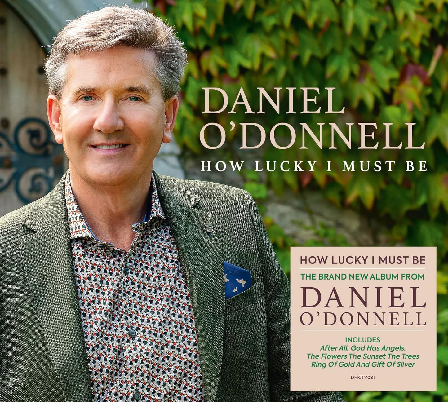CD cover featuring portrait of Daniel O’Donnell with green foliage background.