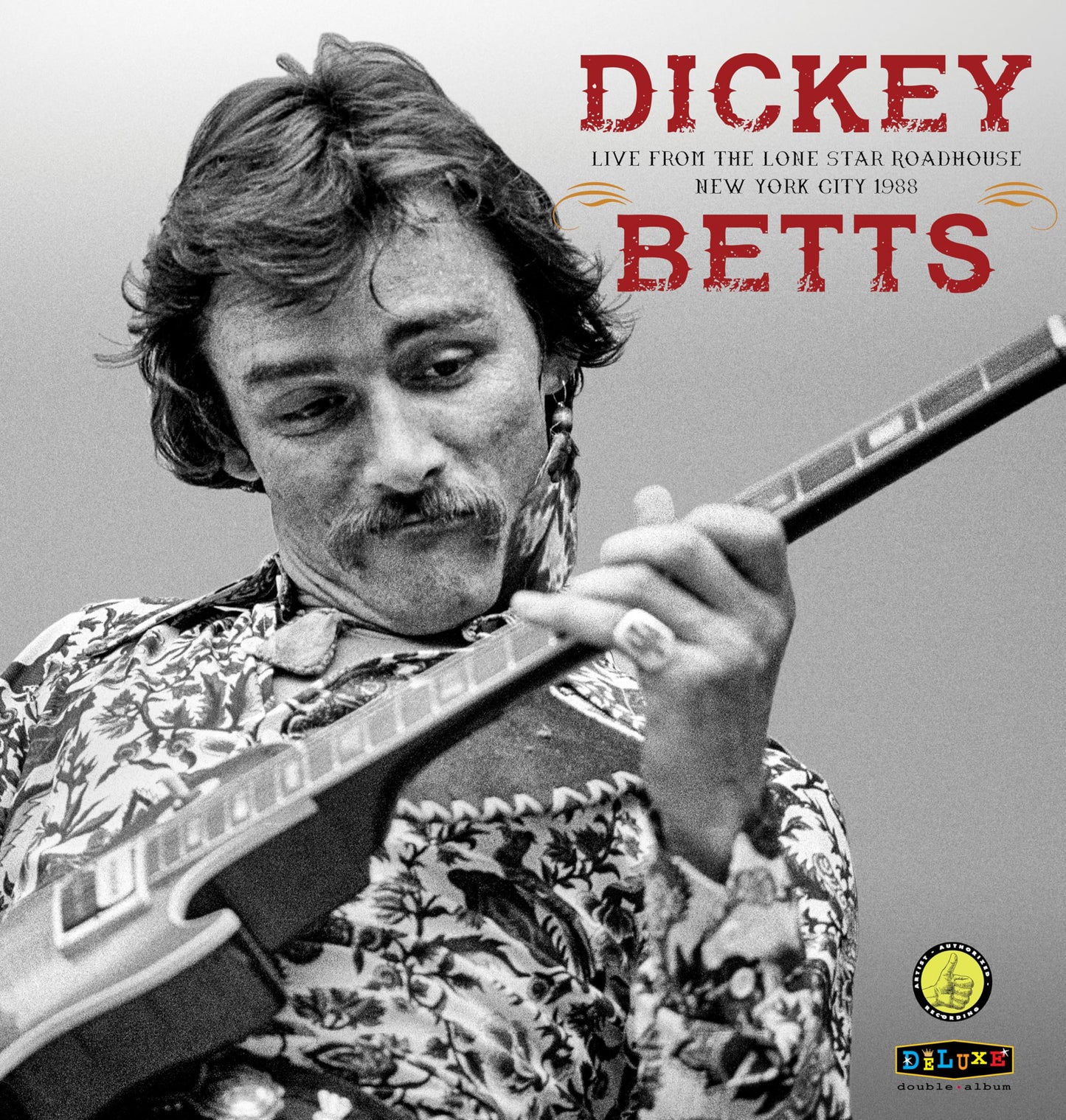 Black and white album cover featuring Dickey Betts with a guitar.