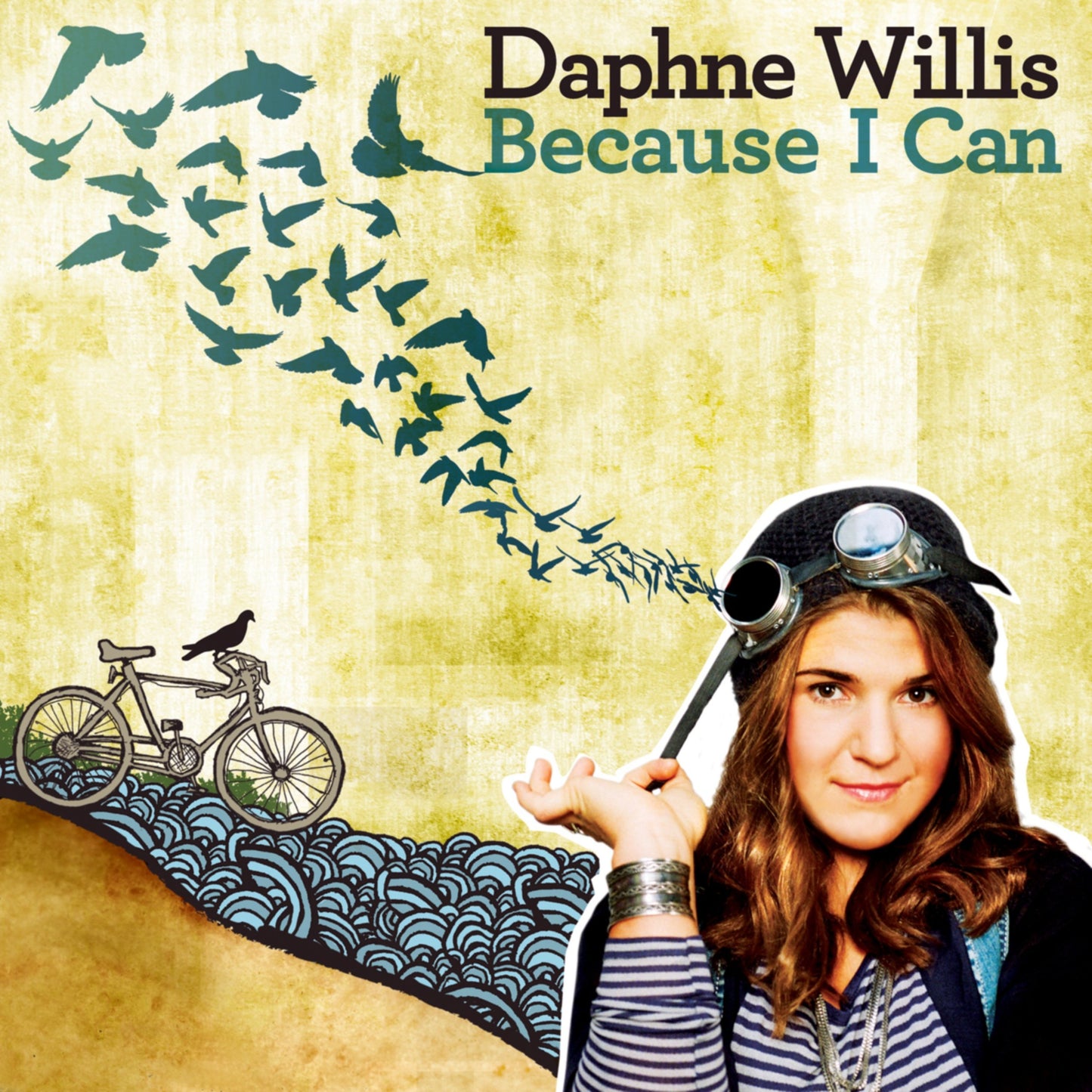 CD cover for Daphne Willis' "Because I Can" featuring a woman and birds.