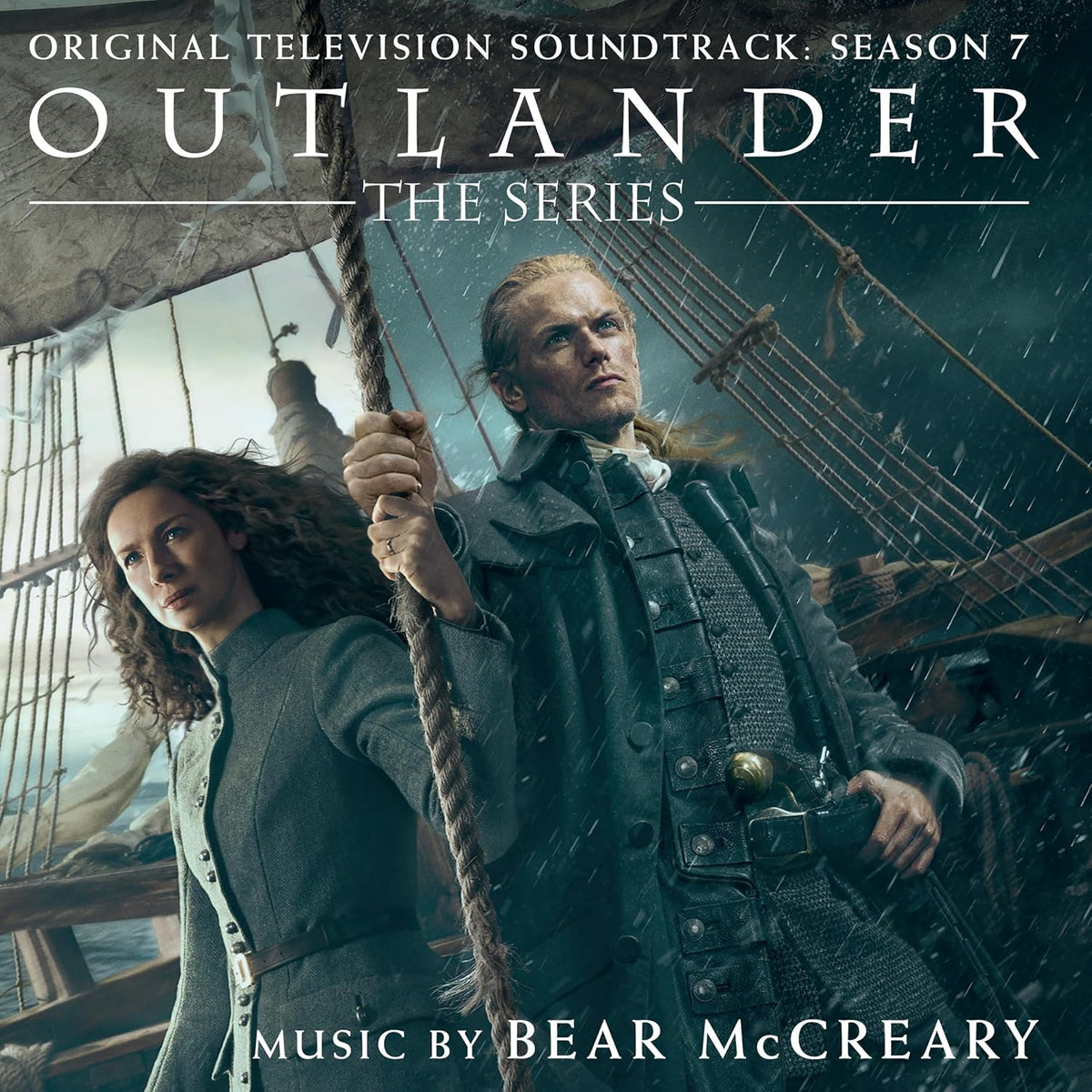 Outlander Season 7 soundtrack vinyl cover featuring characters on a ship.
