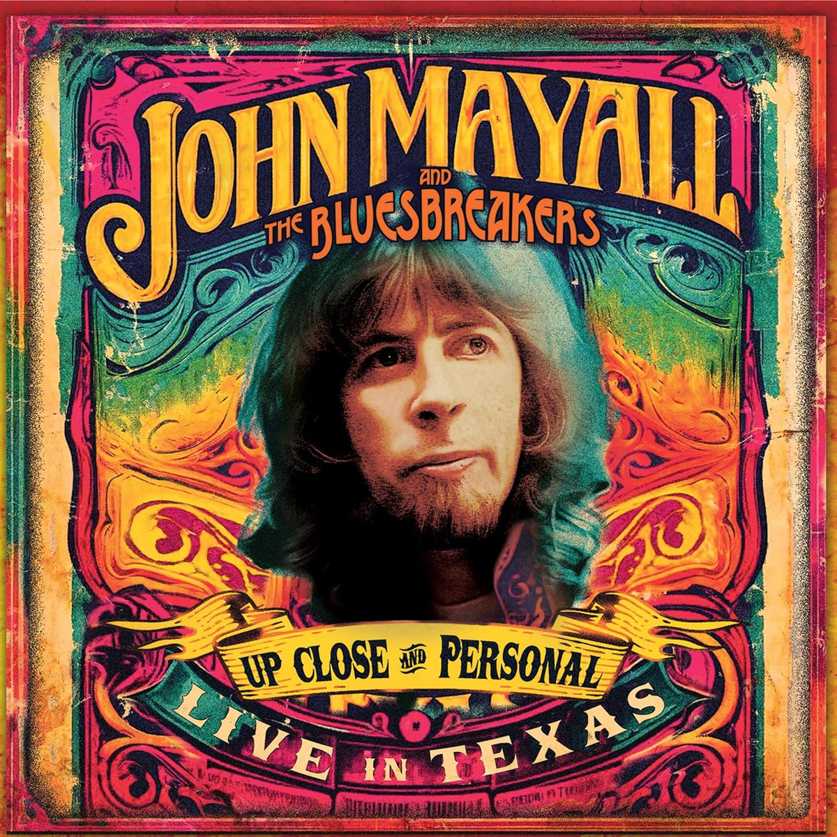 John Mayall and the Bluesbreakers DVD cover with portrait and ornate design.