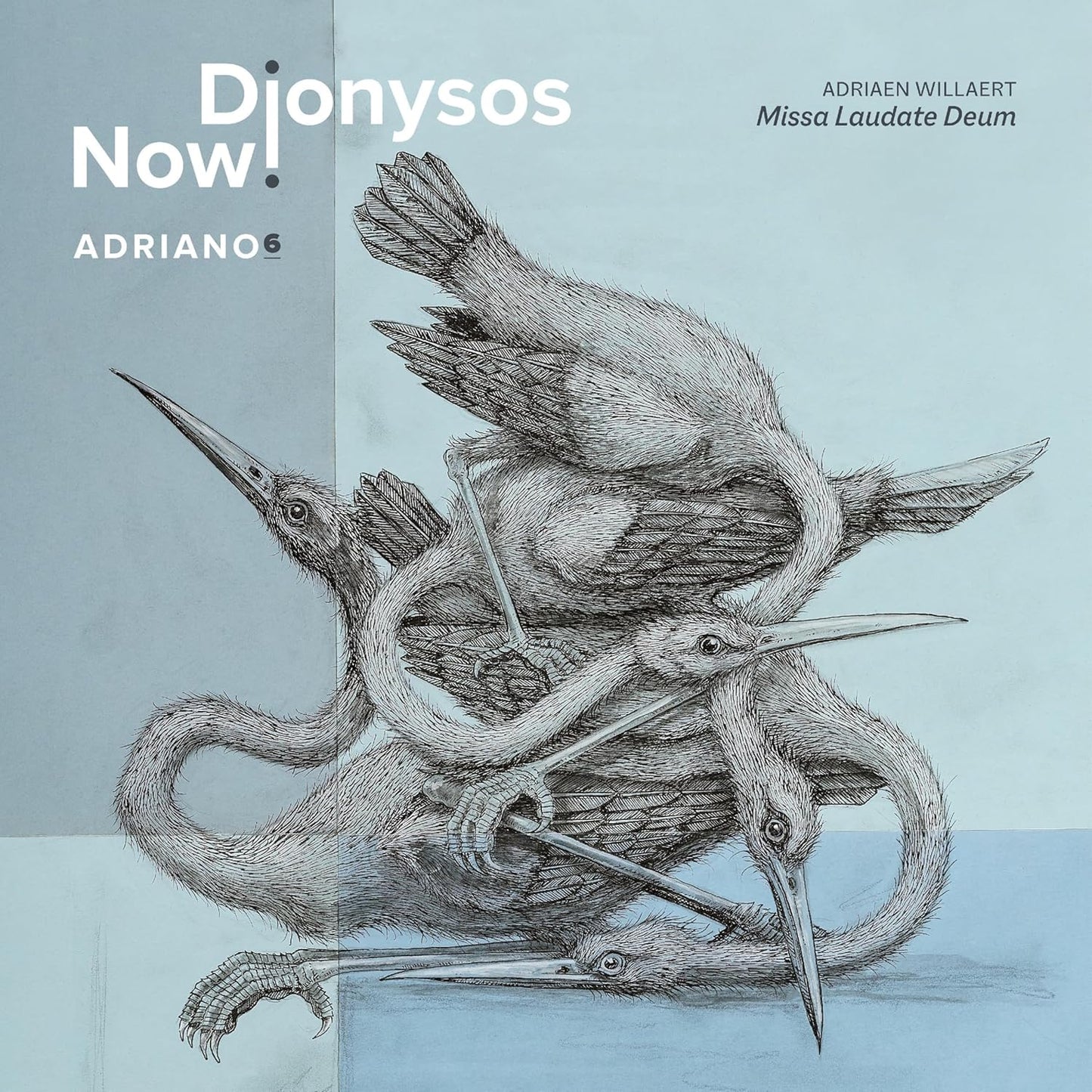 CD cover with detailed sketch of intertwined birds and text.