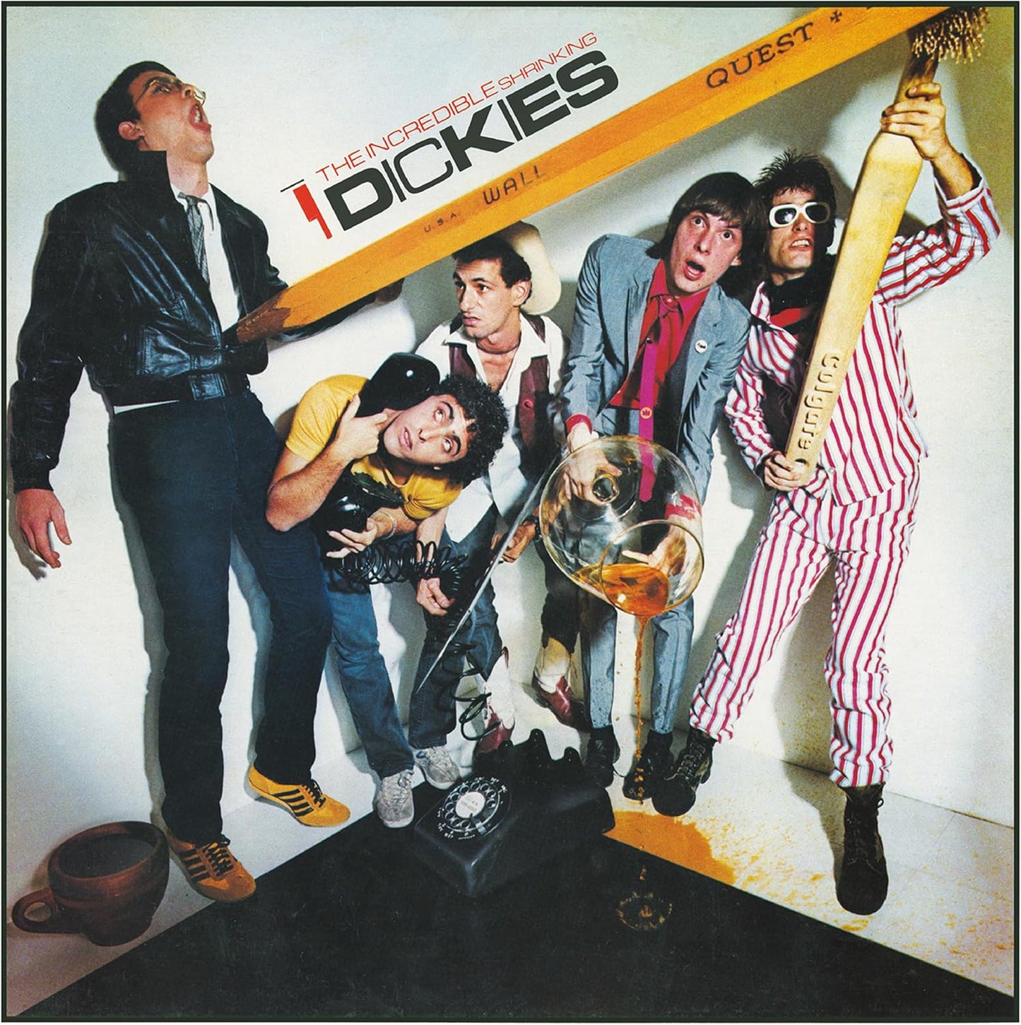 Album cover for The Dickies featuring a band photo with exaggerated poses.