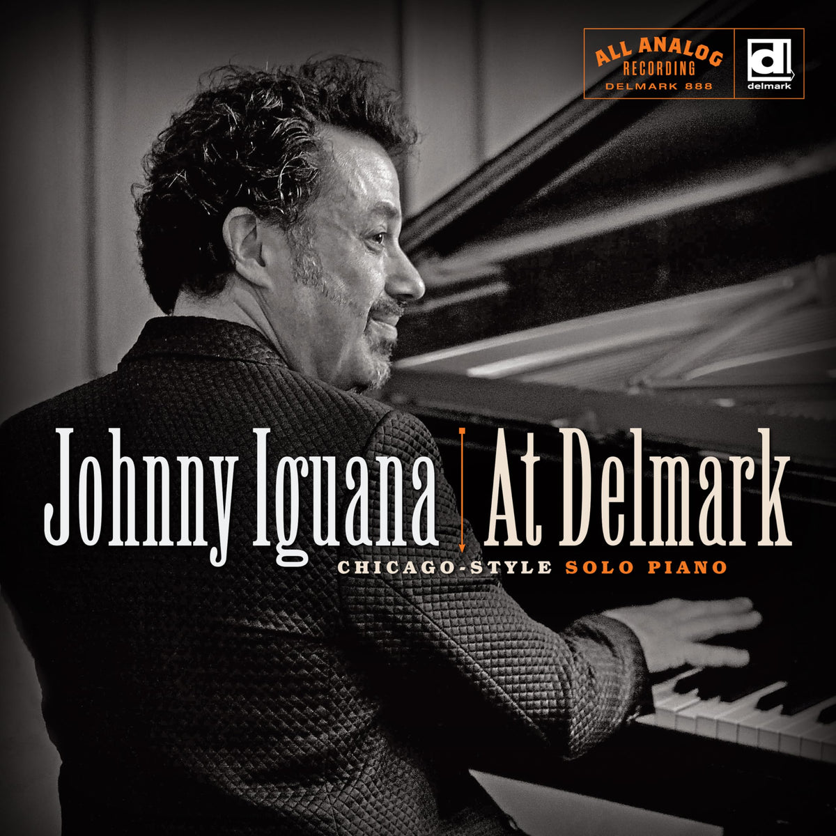 Johnny Iguana at the piano, album cover for "At Delmark" CD.