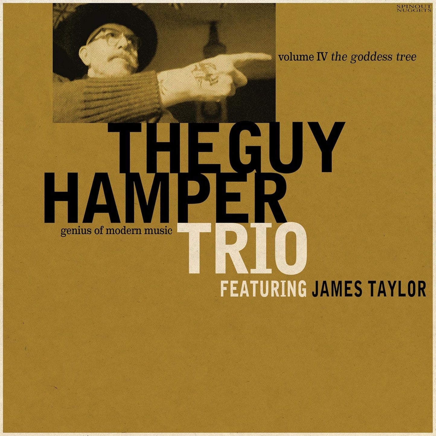 CD cover for "The Guy Hamper Trio" featuring James Taylor, tan background.