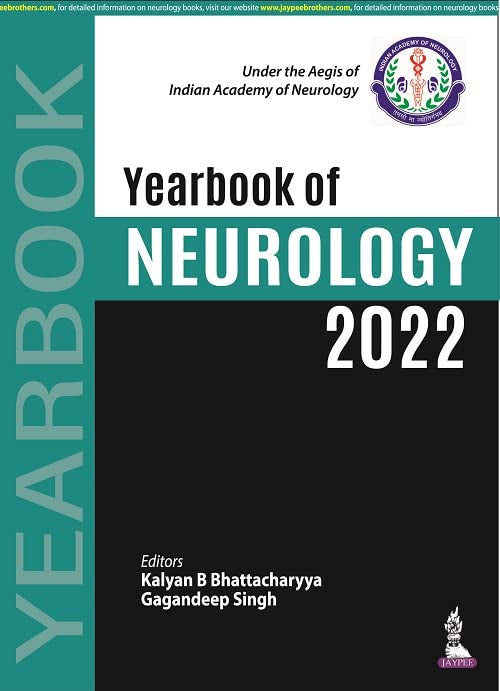 Yearbook of Neurology 2022 book cover, black and teal design.