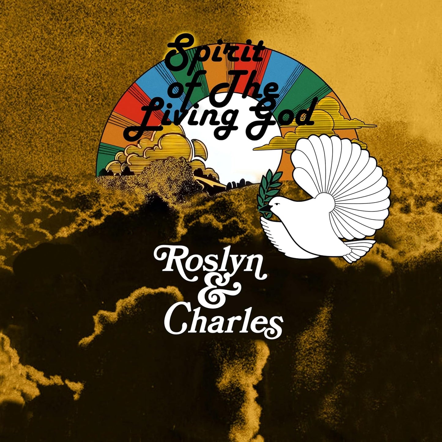 CD cover with doves, sunset, and text "Roslyn & Charles - Spirit Of The Living God".