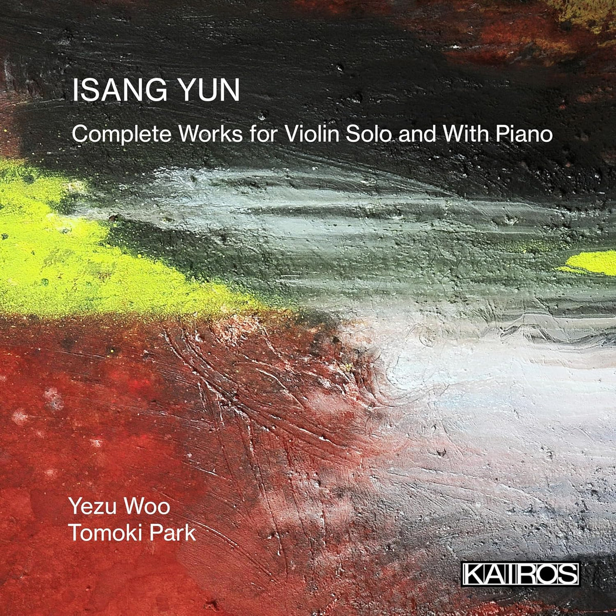 CD cover for Isang Yun’s violin works by Yezu Woo and Tomoki Park.