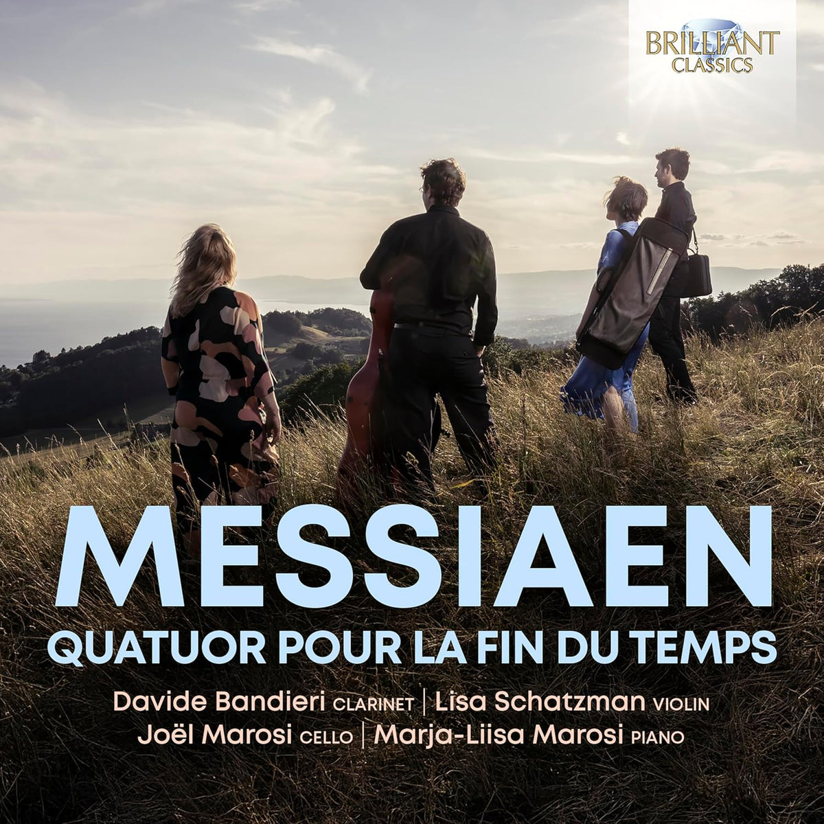 CD cover for Messiaen’s “Quatour Pour La Fin Du Temps” with musicians.