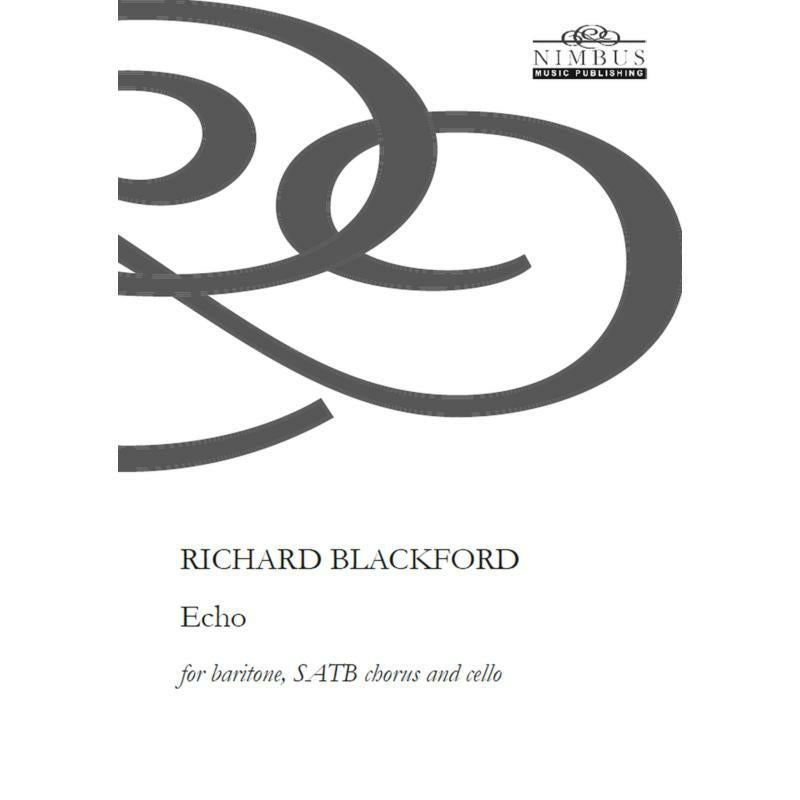 CD cover for "Echo" by Richard Blackford, with abstract black design.