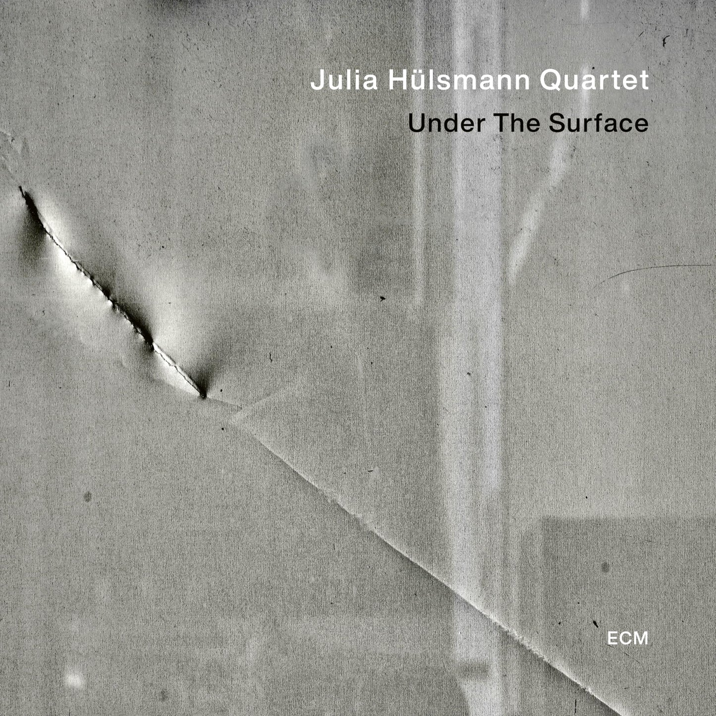 Album cover for Julia Hülsmann Quartet’s “Under The Surface” with textured gray background.