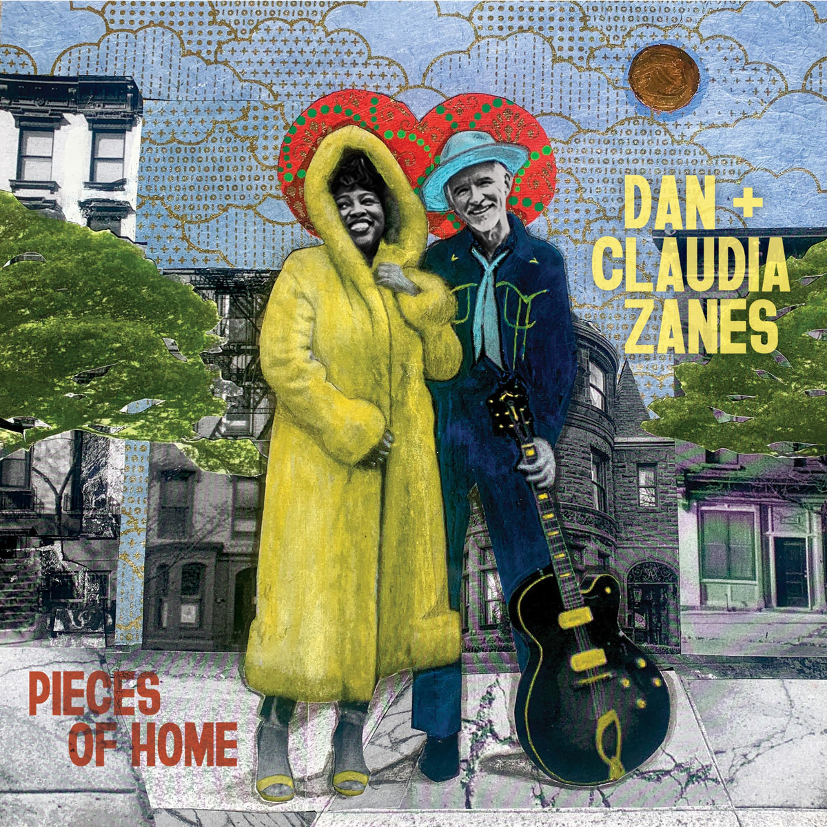 Album cover featuring Dan and Claudia Zanes with a collage background.