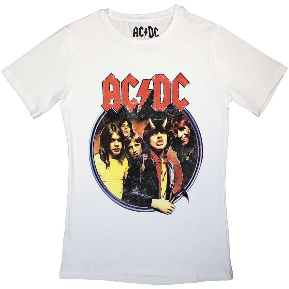 AC/DC Ladies T-Shirt: Highway To Hell Circle