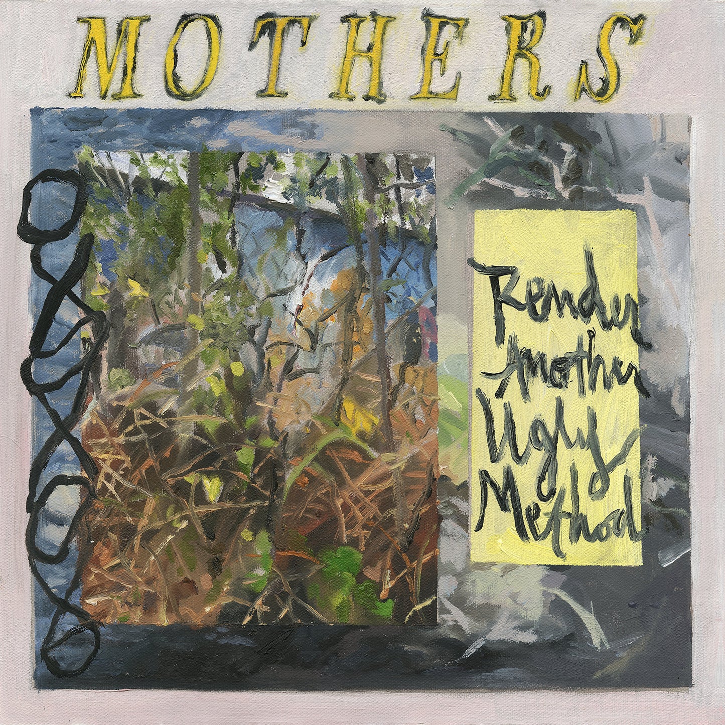 Album cover for “Render Another Ugly Method” with painted foliage.