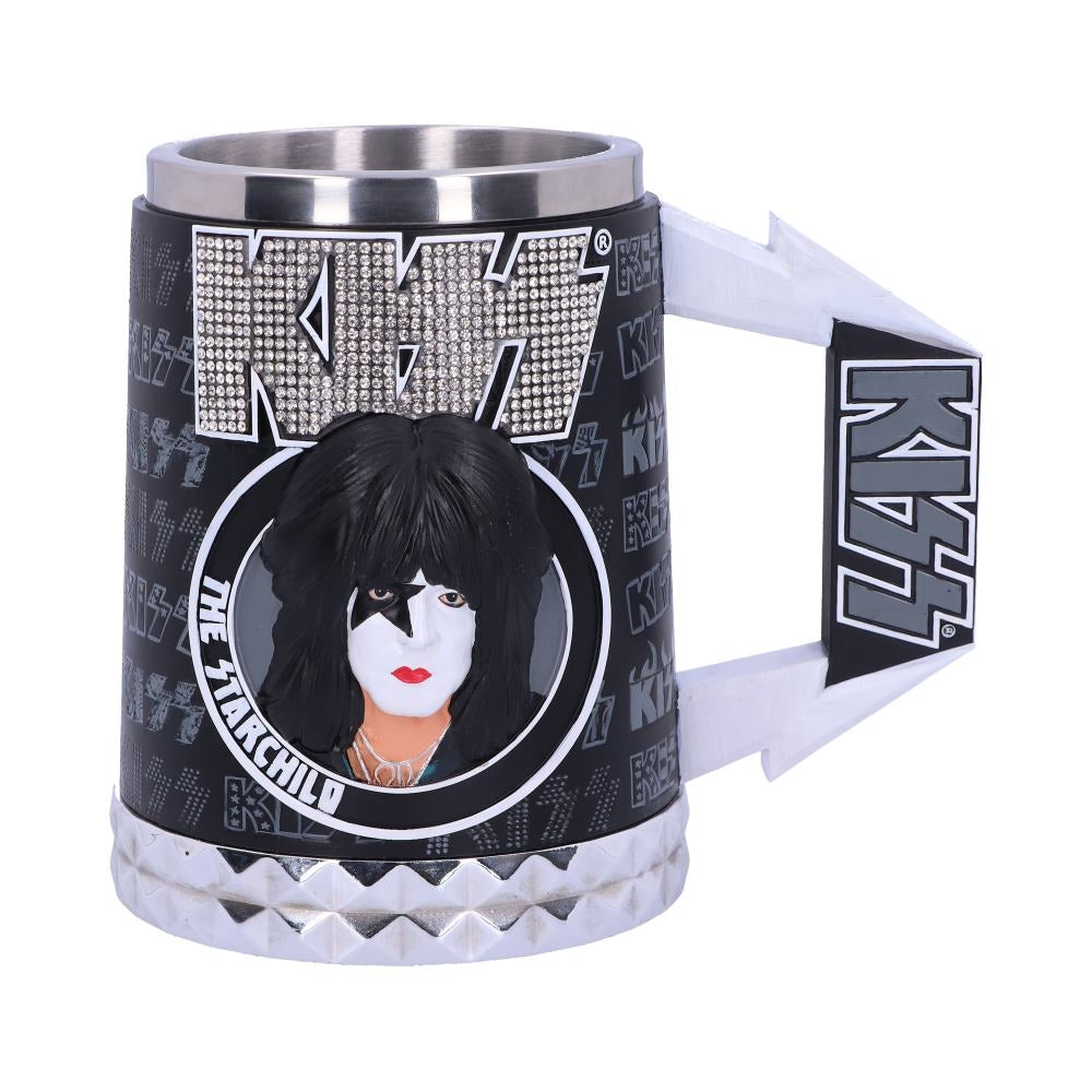Nemesis Now Officially Licensed KISS Glam Range Paul Stanley The Starchild Tankard, Black, 15.5cm