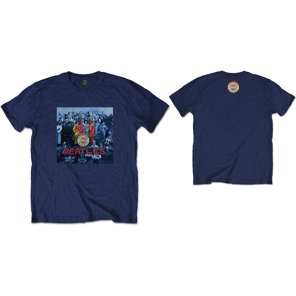 The Beatles Unisex T-Shirt: Sgt Pepper Blue