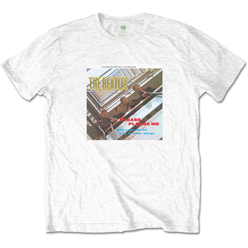 The Beatles Unisex T-Shirt: Please Please Me Gold Foiled