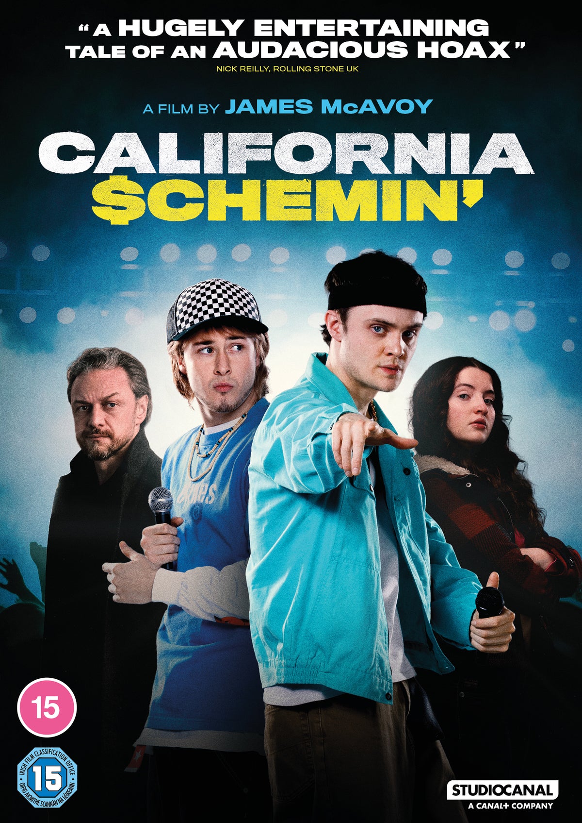 “California Schemin” DVD cover with four people and a blue background.