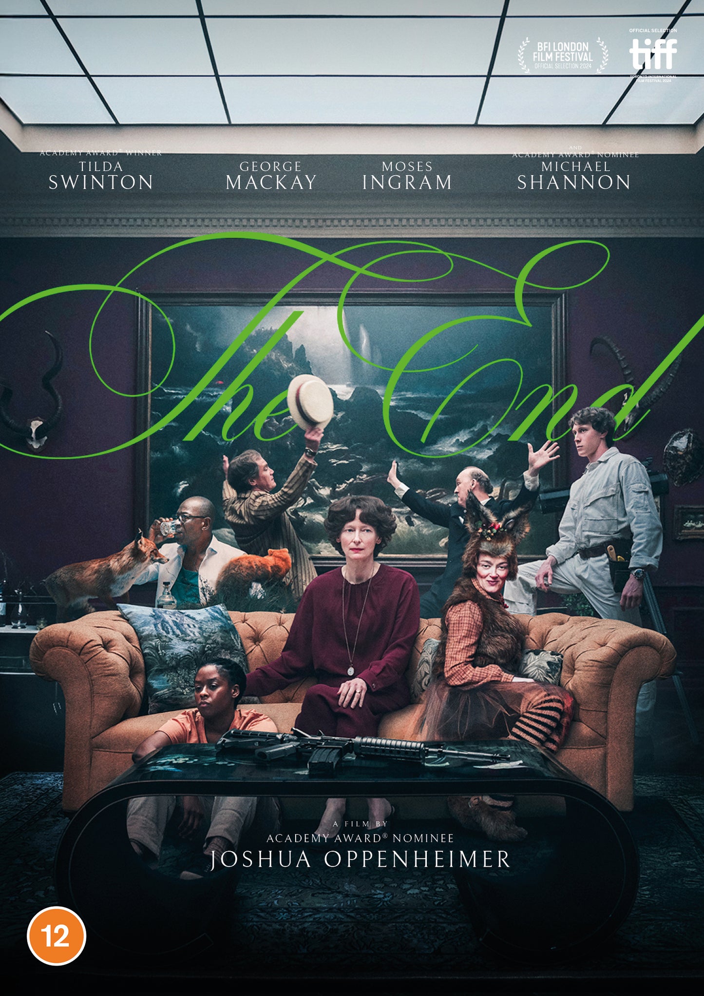 DVD cover for “The End” featuring a group seated in a living room.