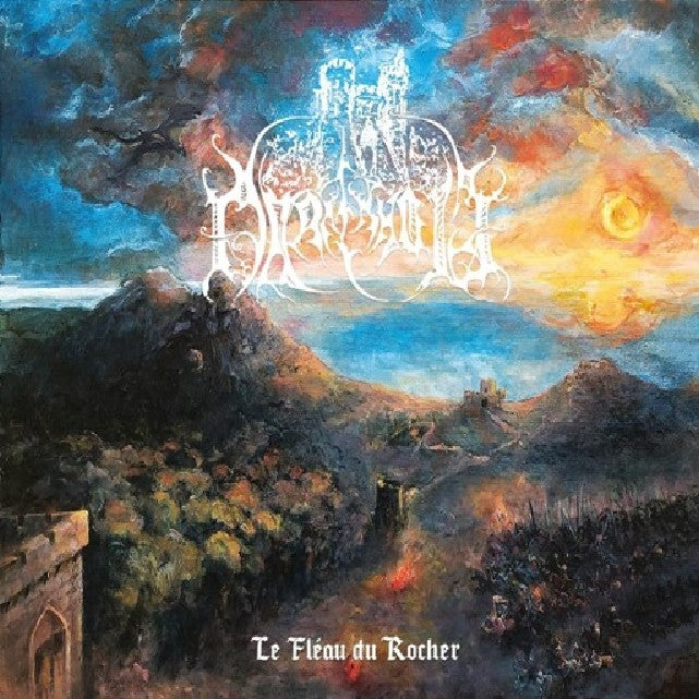 Darkenhold CD cover: painted landscape with castle, army, and stormy sky.