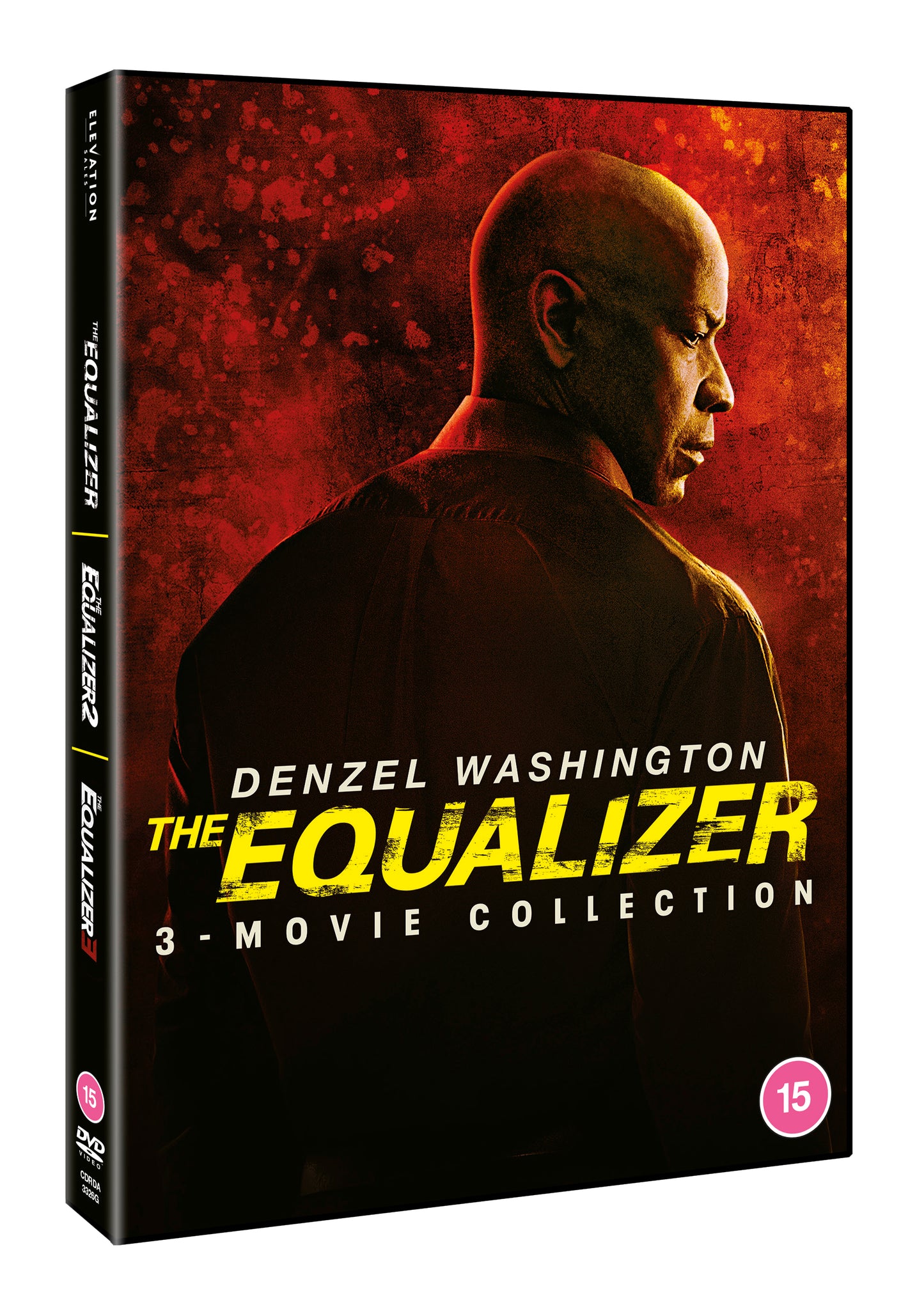DVD cover featuring Denzel Washington in "The Equalizer" 3-movie collection.
