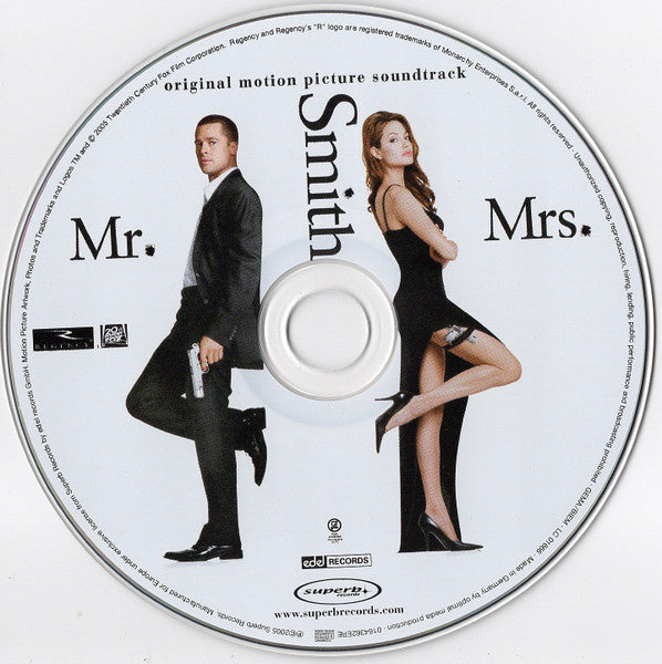 DVD cover for "Mr. & Mrs. Smith" featuring Brad Pitt and Angelina Jolie.