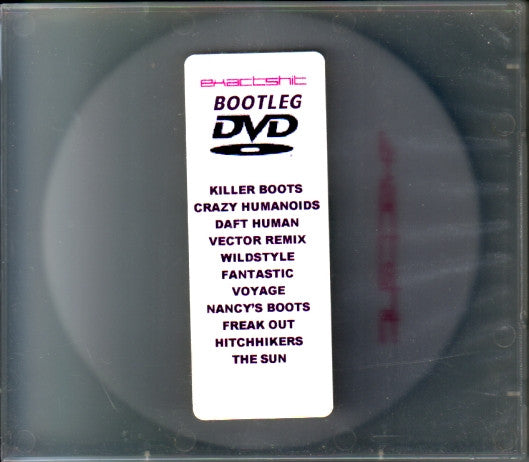 Tron" DVD in a clear case with a white label listing song titles.