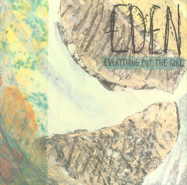 Vinyl record cover with textured stone illustration and “EDEN” text.