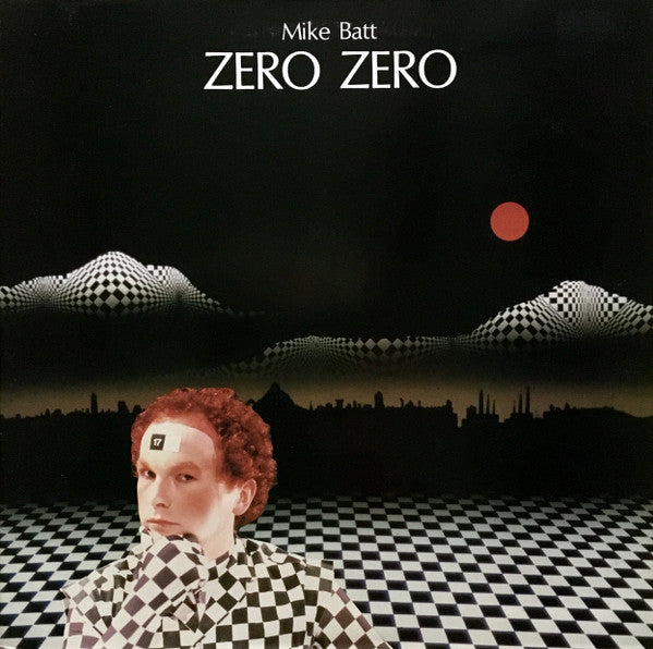 Album cover for Mike Batt’s “Zero Zero” featuring surreal landscape and portrait.