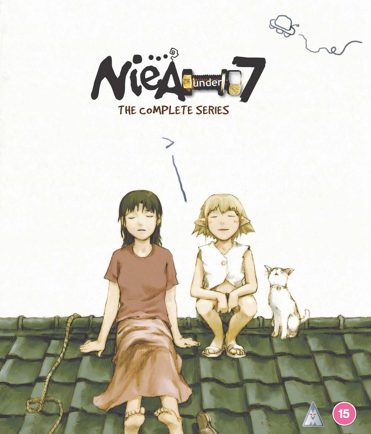 “NieA_7” Blu-ray cover featuring two young women with short hair.