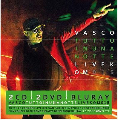 Blu-ray cover for "Tutto In Una Notte" live concert by Vasco Rossi.