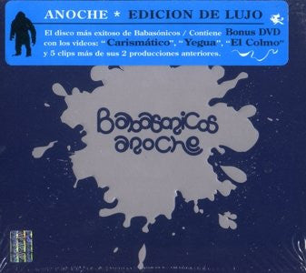 DVD cover for “Anoche” by Babasónicos, featuring a dark splash design.