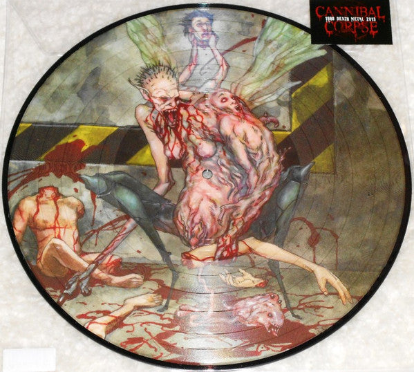 Cannibal Corpse “Bloodthirst” picture disc vinyl record with graphic imagery.