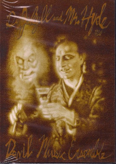DVD cover for "Dr. Jekyll and Mr. Hyde" with two faces in sepia tones.