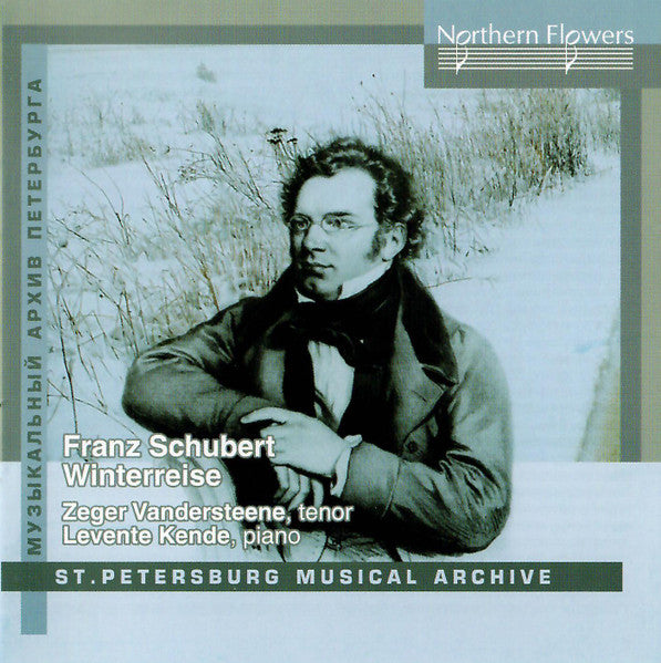 CD cover featuring a portrait of composer Franz Schubert.