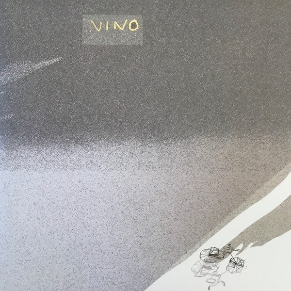Vinyl record cover with abstract gray and white speckled design.