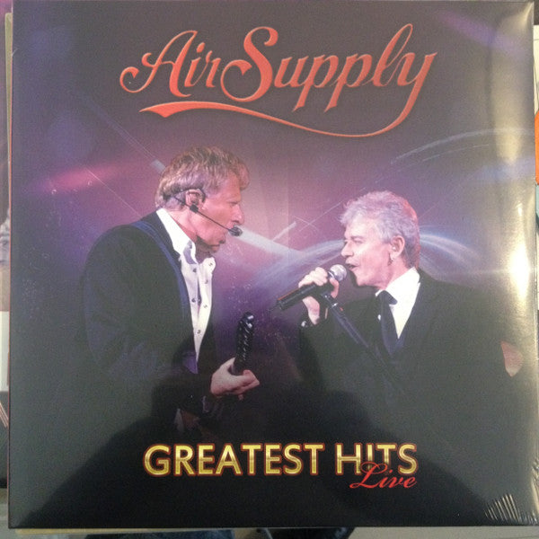 Air Supply album cover featuring two men singing into microphones.