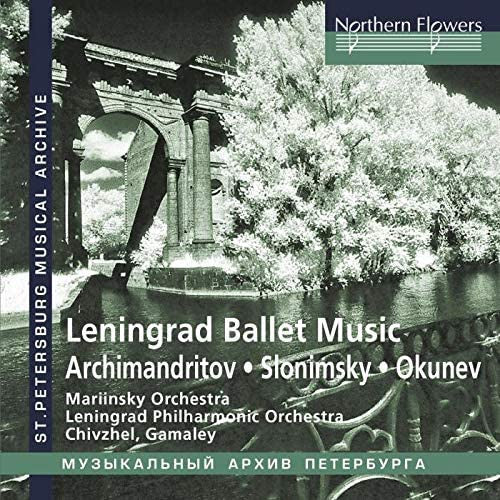 CD cover: arched bridge over water, text "Leningrad Ballet Music", orchestra details.