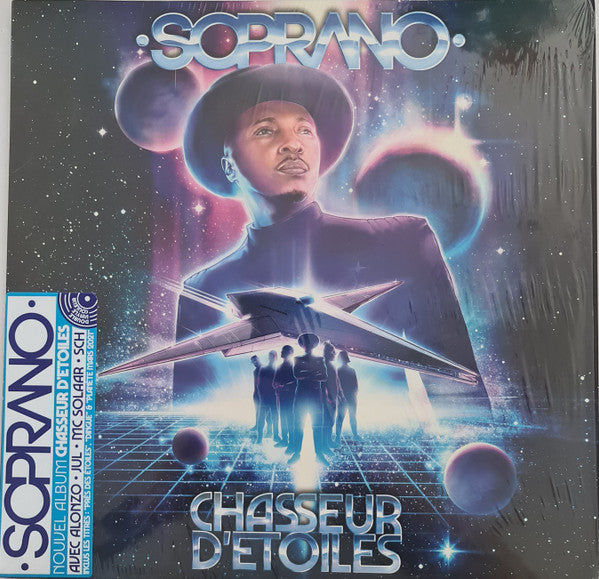 Vinyl record cover featuring Soprano and a starry, cosmic landscape.