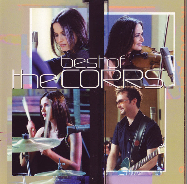 CD cover for The Corrs’ “Best Of” featuring band members playing instruments.