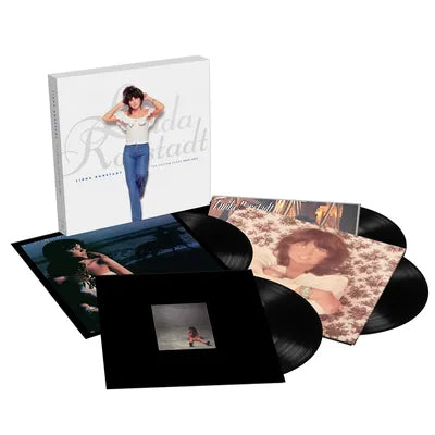 Linda Ronstadt vinyl album box set with records and covers.