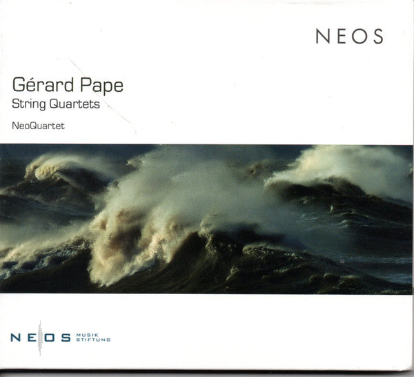 CD cover for Gérard Pape’s String Quartets by NeoQuartet, with ocean waves.